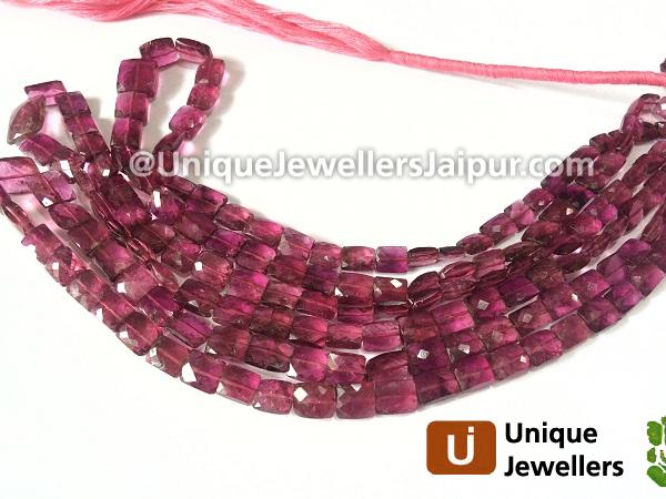 Rubellite Faceted Chicklet Beads